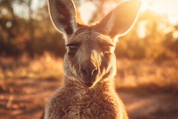 Portrait of a kangaroo - obrazy, fototapety, plakaty