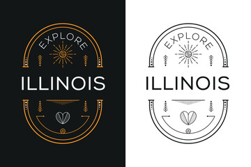 Illinois City Design, Vector illustration.
