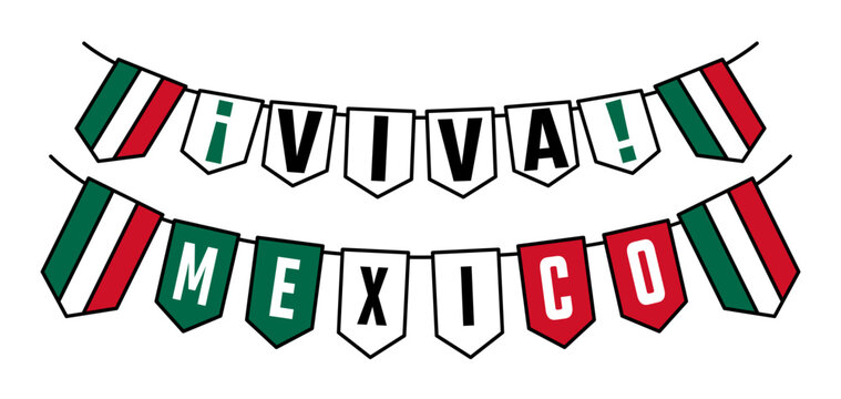 Viva Mexico Letter Banner Decorative
