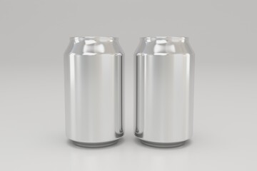 Soda Beverage Tin Can Packaging Mockup