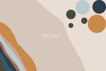 background abstract circle and line soft color vector