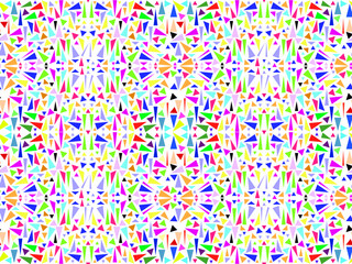 seamless pattern in multicolored triangles. Pieces of glass, mosaic