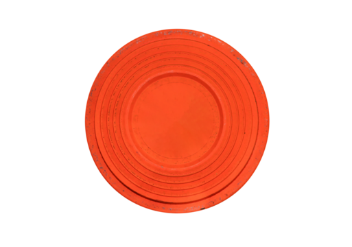 clay disc on transparent background