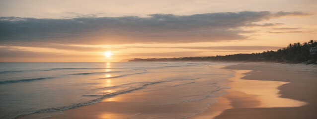 Fototapeta na wymiar Beach at twilight