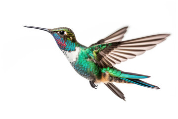 Fototapeta premium Broad Billed Hummingbird on a white background