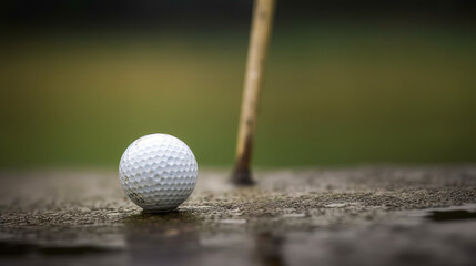 Close up of a golf ball