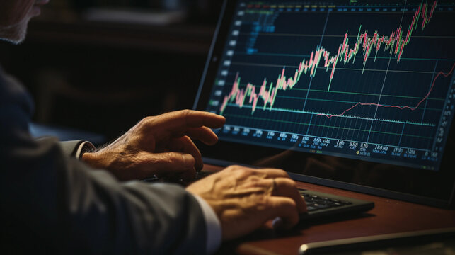 Asian executives engaged in chart analysis