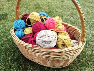 basket with flowers