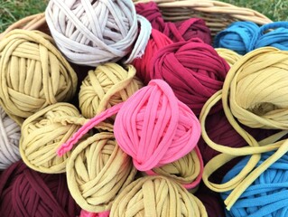 colorful wool yarn