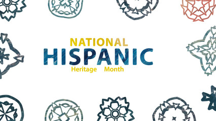 National Hispanic Heritage Month background card 