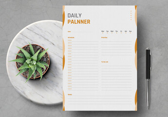 Daily Planner Design Template