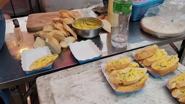 Asian Street food, a lot of food in Thailand Phuket 