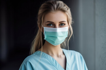 Beautiful Young European Woman Surgeon . Сoncept , Young European Female Surgeons, , Women In Medicine, , Beauty And Success, , Medical Careers In Europe