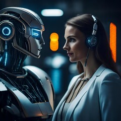 Robot talk with women