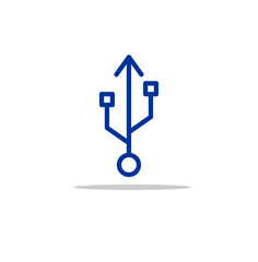 connection icon on blue colour