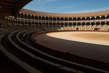 A bullfighting arena in Seville, Andalusia, Spain. Generative AI