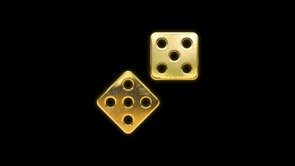 Gambling casino poker icons gold golden 