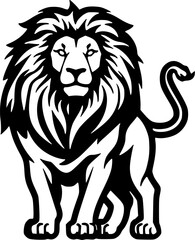 Lion | Black and White Vector illustration