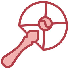 Obraz premium FAN filled outline icon,linear,outline,graphic,illustration