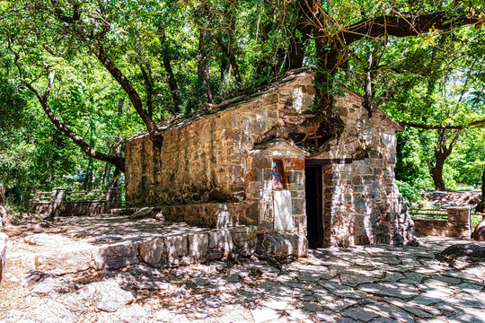 Agia Theodora of Vasta miracle church in Peloponnese, Greece. Agia Theodora Vasta is a small Byzantine church.