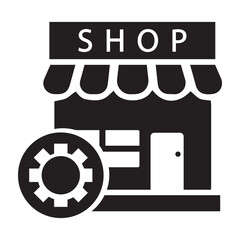 Store renovation, break, fix icon