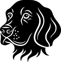 Dog | Black and White Vector illustration