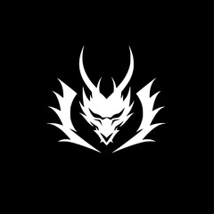 Dragon | Minimalist and Simple Silhouette - Vector illustration