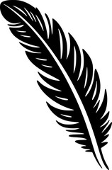 Obraz premium Feather | Minimalist and Simple Silhouette - Vector illustration