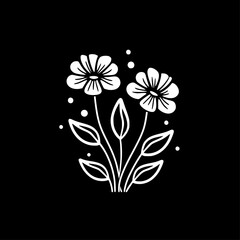 Flowers | Minimalist and Simple Silhouette - Vector illustration