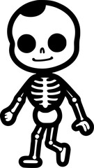 Obraz na płótnie Canvas Skeleton - Minimalist and Flat Logo - Vector illustration