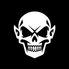 Skull | Black and White Vector illustration