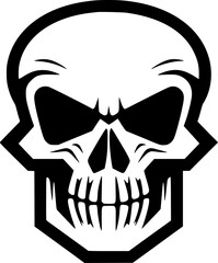 Skull | Minimalist and Simple Silhouette - Vector illustration