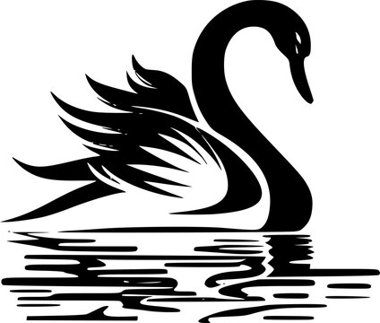 recommend clip art: Swan - High Quality Vector Logo - Vector illustration ideal for T-shirt graphic