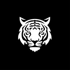 Tiger | Black and White Vector illustration