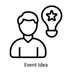 Obraz premium Event Idea vector outline Icon Design illustration. Event Management Symbol on White background EPS 10 File