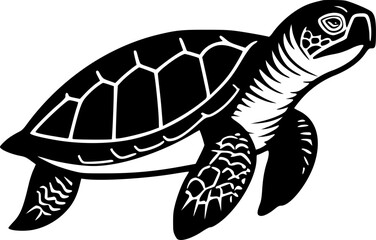 Turtle - Minimalist and Flat Logo - Vector illustration