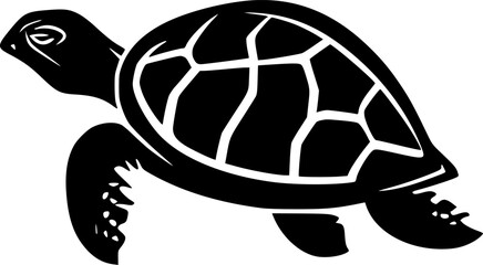 Turtle | Black and White Vector illustration