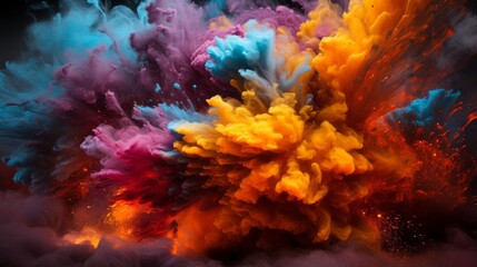 Obraz na płótnie Canvas holi celebration Festival of Colours