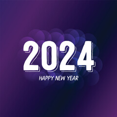 Stylish happy new year 2024 background
