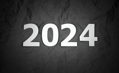 New Year 2024 Creative Design Concept - 3D Rendered Image	
