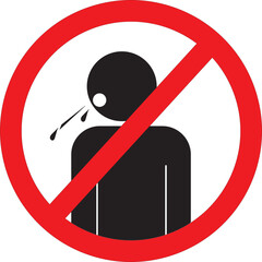 No public spitting sign vector