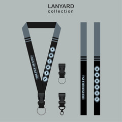 Gray Lanyard Template Set for All Company