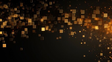 Design template for futuristic golden and black cubes.