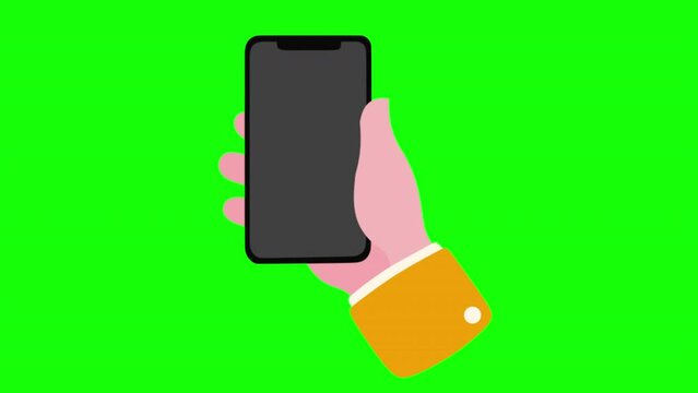 2d animation Scan QR code on green screen.