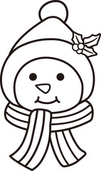 Snowman head outline