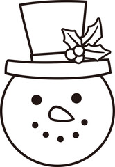 Snowman head outline