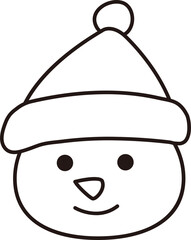 Snowman head outline