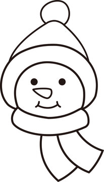 Snowman head outline