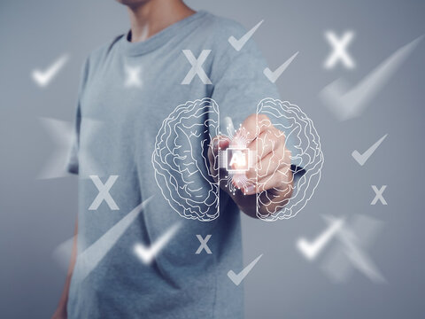 right and wrong signs Inspection using futuristic AI artificial intelligence technology