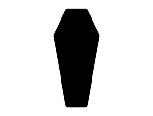 Coffin silhouette vector art white background
